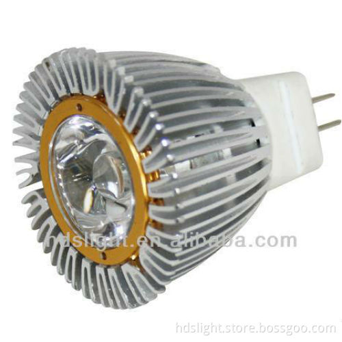 hight power gu4 1-3w led mini spotlight dimmable 12v/24v